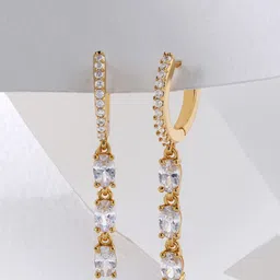 MINUTIAE Gold-Toned Oval Drop Earrings-10