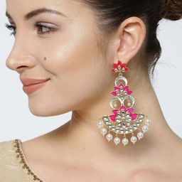 PANASH Gold-Toned Floral Drop Earrings-image-25