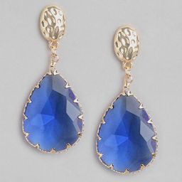 Forever New Teardrop Shaped Crystal Drop Earrings-17
