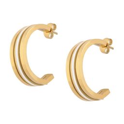 EL REGALO Stainless Steel Circular Half Hoop Earrings-image-36