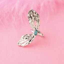 DressBerry Silver-Plated Stone-Studded Contemporary Ear Cuff-53