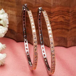 Kennice Rose Gold-Plated Circular Drop Earrings-21
