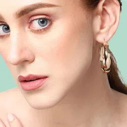 SOHI Gold Plated Circular Hoop Earrings-60