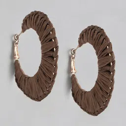RICHEERA Rose Gold-Plated Circular Hoop Earrings-92