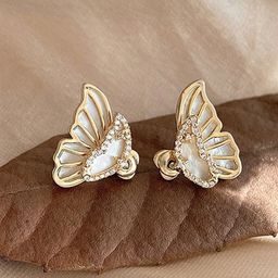 BEYTER Korean Artificial Stones Studded Contemporary Shaped Studs-8