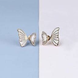 BEYTER Korean Artificial Stones Studded Contemporary Shaped Studs-9