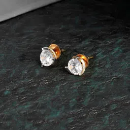 Adwitiya Collection Gold-Plated Classic Studs Earrings-81