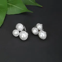Adwitiya Collection Silver-Plated Classic Studs Earrings-39