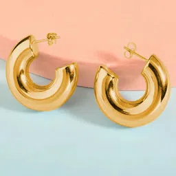 Krelin Stainless Steel Half Hoop Earrings-image-49