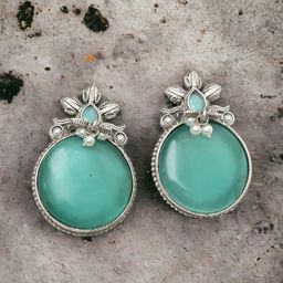 Ozanoo Silver-Plated Classic Crystals Studded Earrings-14