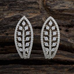 Kushal's Fashion Jewellery Rhodium-Plated Cubic Zirconia-Studded Classic Studs Earrings-image-86