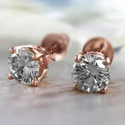 Peora Rose Gold Plated Cubic Zirconia Studded Studs Earrings-29
