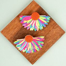 Crunchy Fashion Beaded Leaf Shaped Studs Earrings-33