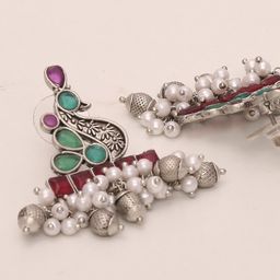 Young & Forever Brass-Plated Peacock Shaped Drop Earrings-18