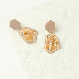 DressBerry Gold Toned Gold Plated Drop Earrings-image-14
