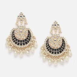 Anouk Black Crescent Shaped Chandbalis Earrings-41