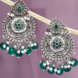 OOMPH Floral-Shaped Stone & Beaded Chandbalis-55