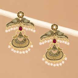 OOMPH Floral Chandbalis Earrings-38