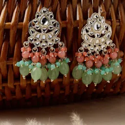 Sukkhi Gold Plated Kundan Studded Drop Earrings-17