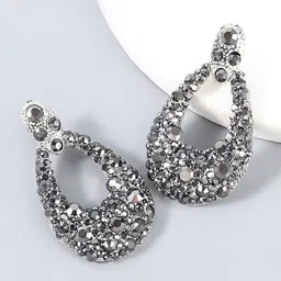 Bellofox Silver-Toned Contemporary Chandbalis Earrings-image-24