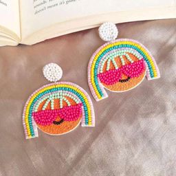 Crunchy Fashion Beaded Contemporary Drop Earrings-11