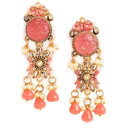 HOT AND BOLD Gold-Plated Contemporary Drop Earrings-58