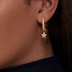 MINUTIAE Gold-Plated Star Shaped Drop Earrings-96