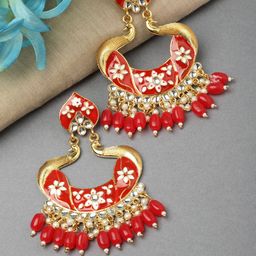 Kennice Gold-Plated Peacock Shaped Drop Earrings-10