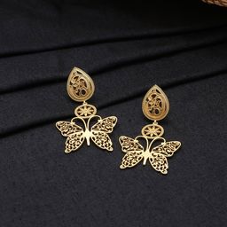 CELEBRAVO Gold-Toned Animal Shaped Drop Earrings-image-93
