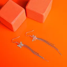 DressBerry Silver-Plated Drop Earrings-image-14