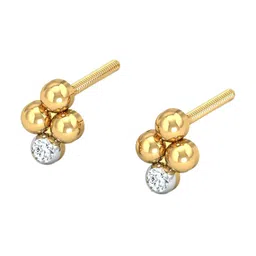 KUBERBOX Mukta 18KT Gold Diamond-Studded Earrings-1gm-image-60