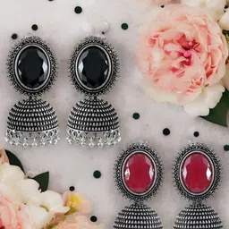 UNIVERSITY TRENDZ Classic Jhumkas Earrings-image-8