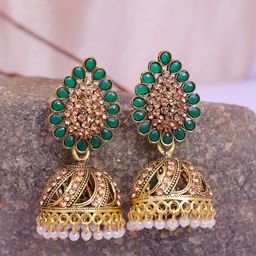 Crunchy Fashion Classic Jhumkas Earrings-image-48