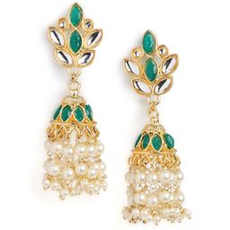 HOT AND BOLD Gold-Plated Dome Shaped Jhumkas Earrings-15