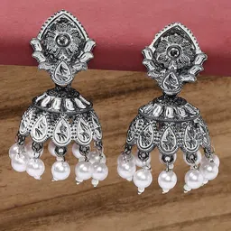 OOMPH Oxidised Jhumkas-image-20