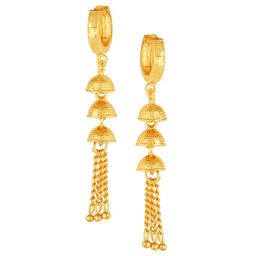 Vighnaharta Gold-Plated Contemporary Drop Earrings-picture-10