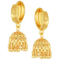 Vighnaharta Gold-Plated Dome Shaped Jhumkas-48