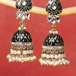 Anouk Floral Jhumkas Earrings-image-72