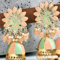 Anouk Floral Jhumkas Earrings-11