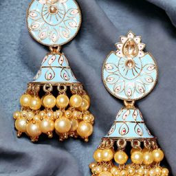 Anouk Floral Jhumkas Earrings-10
