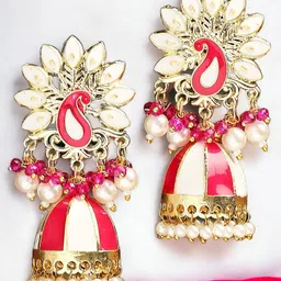 Anouk Floral Jhumkas Earrings-8