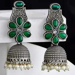 ATIBELLE Contemporary Jhumkas Earrings-image-93