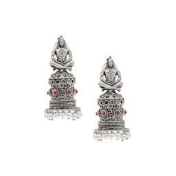 Shining Jewel - By Shivansh Silver-Plated Oxidised Contemporary Jhumkas-image-52