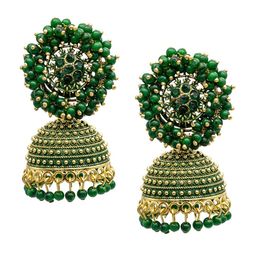Shining Jewel - By Shivansh Gold-Plated Contemporary Jhumkas-45