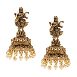 Shining Jewel - By Shivansh Contemporary Jhumkas Earrings-image-71
