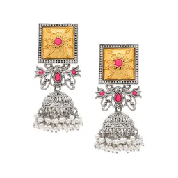 Shining Jewel - By Shivansh Contemporary Jhumkas Earrings-picture-58