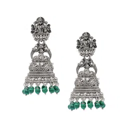 Shining Jewel - By Shivansh Cubic Zirconia Dome Shaped Jhumkas-image-21