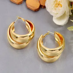 UNIVERSITY TRENDZ Gold-Plated Classic Drop Earrings-picture-10