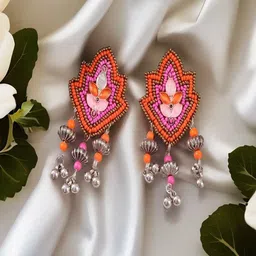 UNIVERSITY TRENDZ Silver-Plated Classic Drop Earrings-image-4