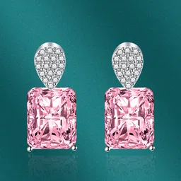Designs & You Silver Plated Geometric Drop Earrings-16